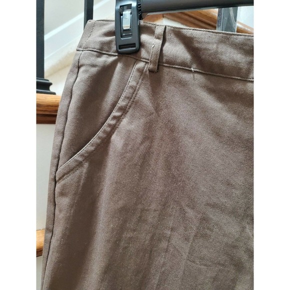 Counterparts Women's Solid Brown Polyester Mid Rise Comfort Waist capris 16 - Picture 2 of 12